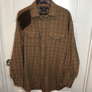 Daniel Cremieux Button Down Shoulder Patch Sz L
